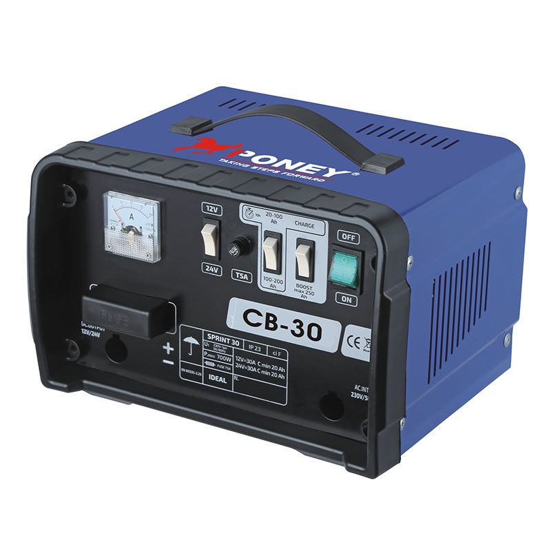 Cargador de batería de plomo portátil azul del cargador de batería de coche 230V 12v 7.4kg