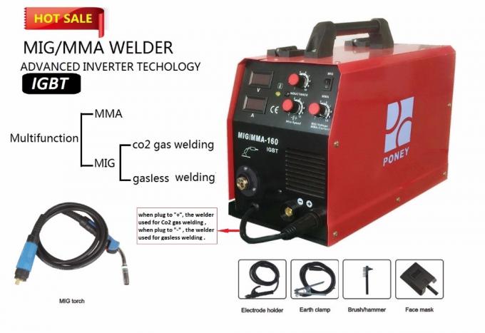 soldadora portátil de MIG del escudo del gas del CO2 del inversor IGBT